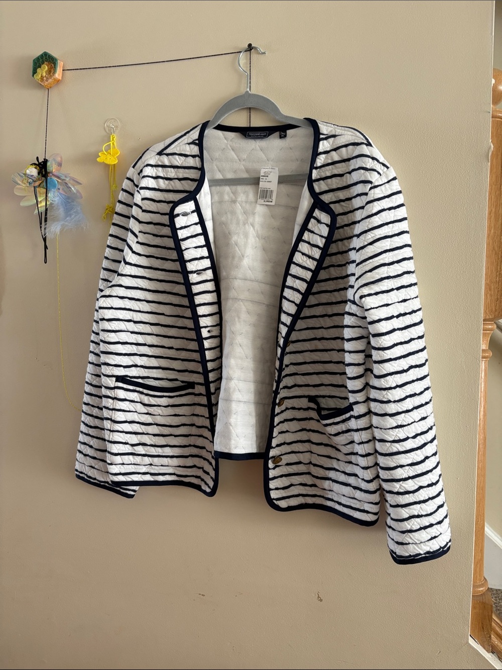 Vineyard Vines striped quilted jacket size XL - Picture 4 of 10